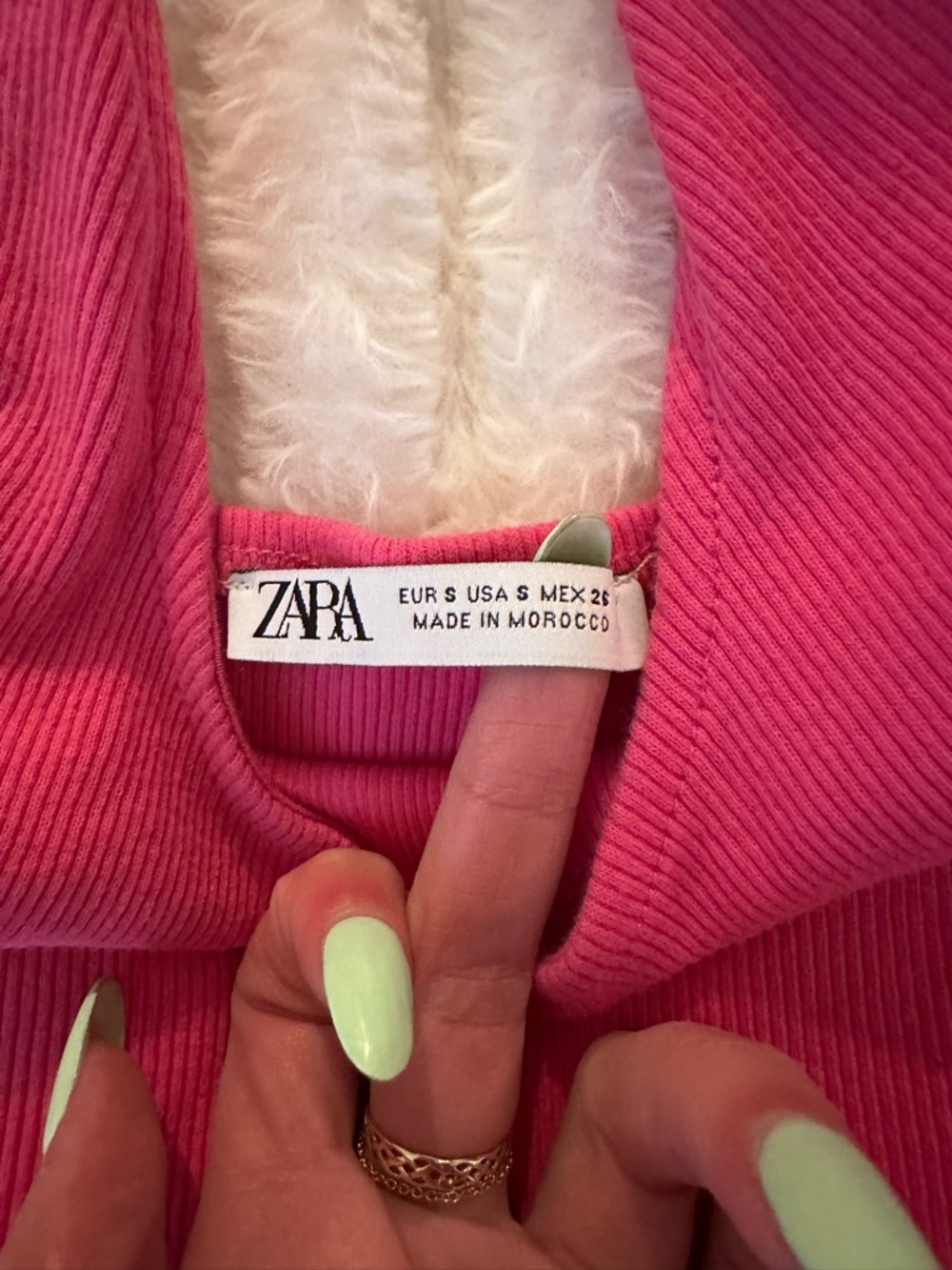 Zara Chalk Pink Sleeveless A-line Mini Dress Size S - Picture 5 of 7